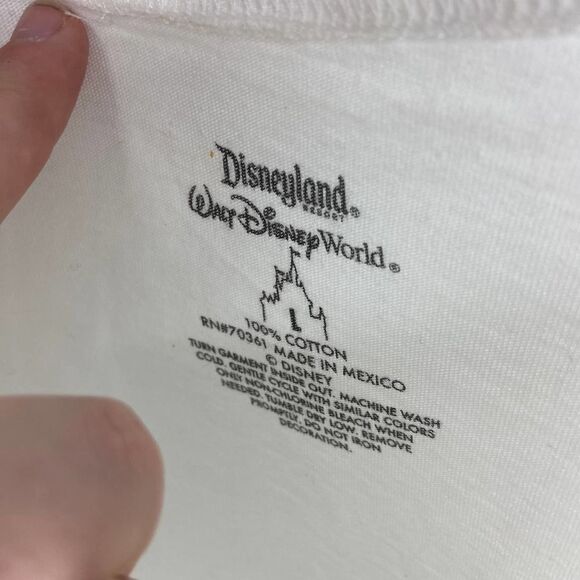 Disney Parks white cap sleeve mickey mouse graphic tshirt womens large - Picture 3 of 5